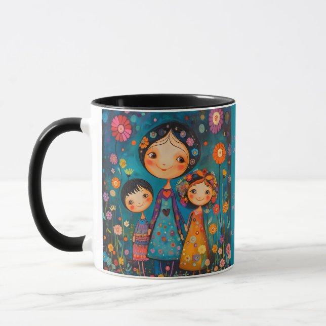 Taza con mensaje inspirador de maternidad (Izquierda)