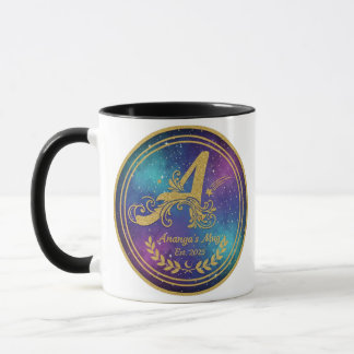 Taza con monograma 'A' en negrita - Persona de Ana