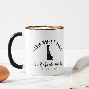 Taza con monograma de la familia Farm Sweet Farm d
