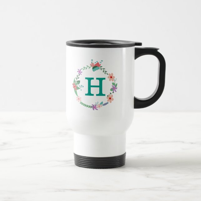Taza con monograma del viaje de la guirnalda (Derecha)