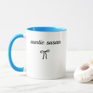 Taza con nombre de tía personalizada Mejor regalo 