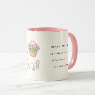 Taza con nombre personalizado Lista diaria Coquett