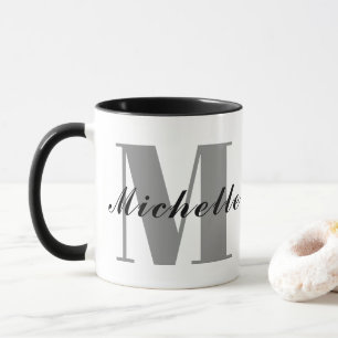 Taza con nombre personalizado, regalo inicial de m