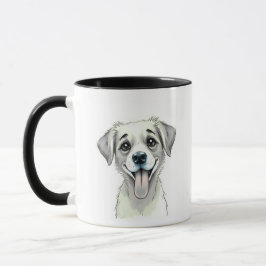 Taza con nombre y foto de mascota de estética limp