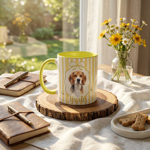 Taza con nombre y foto moderna simple de mascota