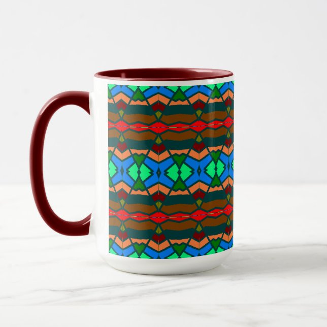 Taza con patrón colorido (Izquierda)