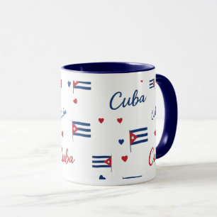 Taza con patrón Cuba Roots   Bandera del Caribe