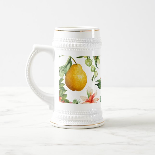 Taza con patrón de acuarela de frutas – 22 oz (Izquierda)