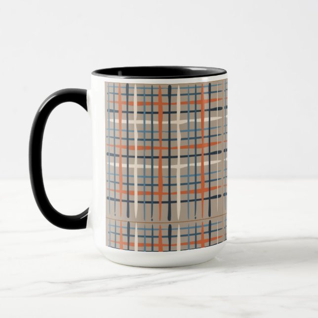 Taza con patrón de cuadros (Izquierda)