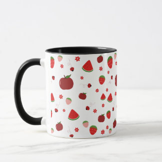 Taza con patrón de frutas lindas | Taza estética p