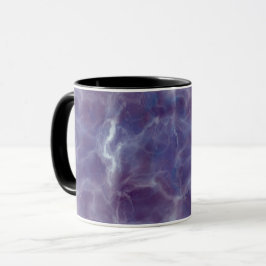 Taza con patrón de mármol violeta elegante