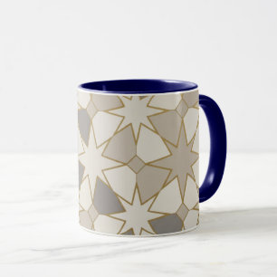 Taza con patrón geométrico Zellige marroquí