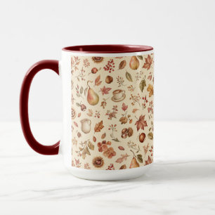 Taza con patrón vintage de café campestre francés