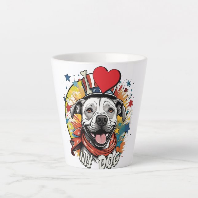taza con pitbull sonriente (Anverso)