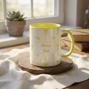 Taza con raya de lazo y nombre personalizado regal