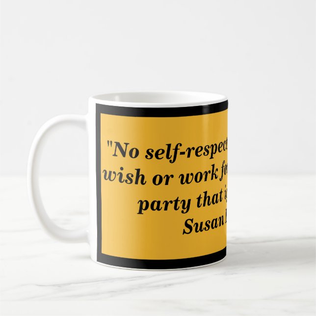 Taza con respeto de sí misma de la cita de la (Izquierda)