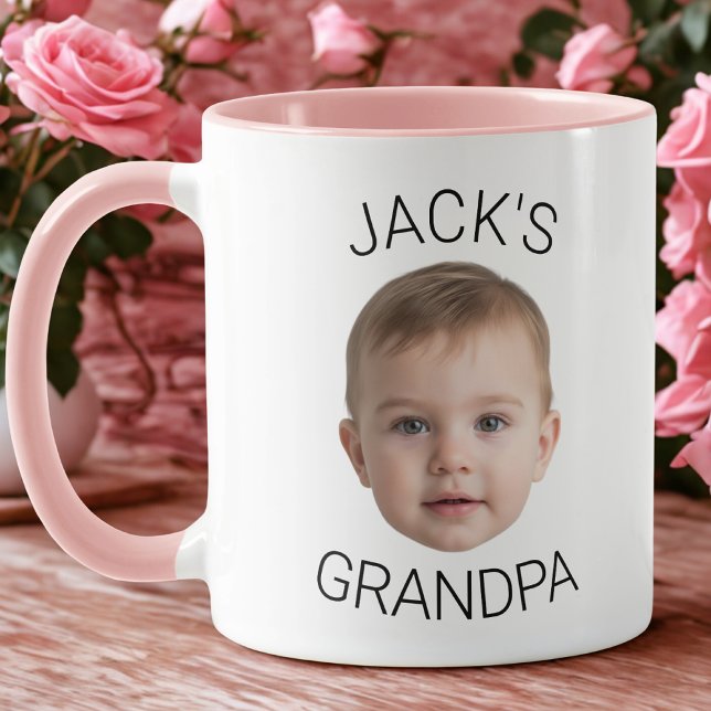 Taza con rostro de bebé personalizada para abuelo (Subido por el creador)