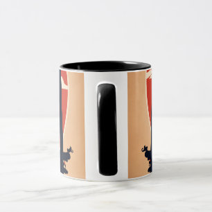 Taza con silueta de puerta Torii japonesa: Atardec