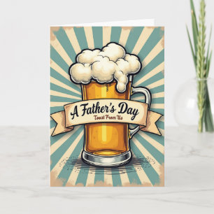 Taza con tarjeta del Día del Padre con burbujas