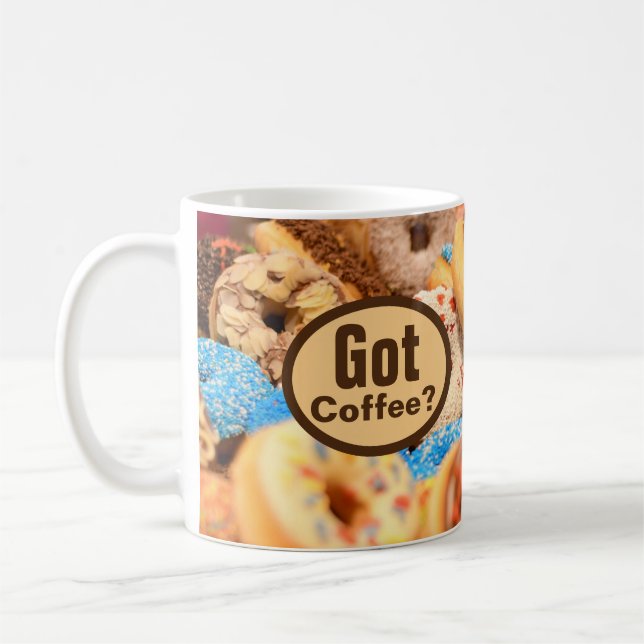 Taza con tema de donut de café (Izquierda)