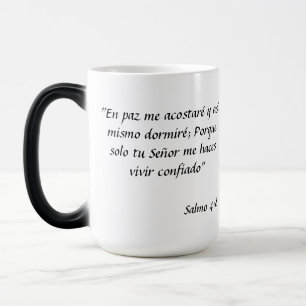 Taza con texto bíblico