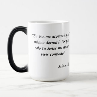 Taza con texto bíblico