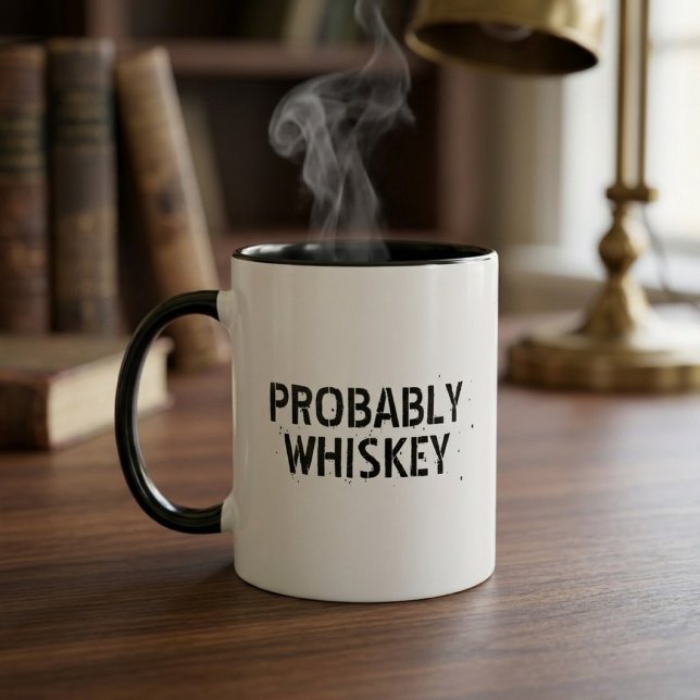 Taza con tipografía de cita divertida probablement (Subido por el creador)