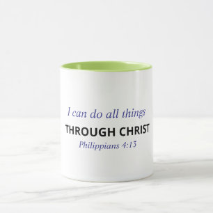 Taza con versículo bíblico cristiano - Filipenses