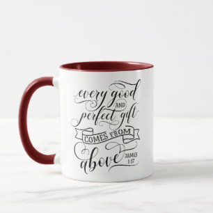 Taza con versículo bíblico - Todo buen regalo perf