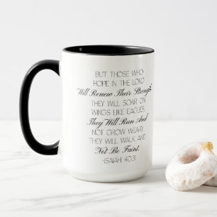 Taza con versículo de la Biblia de la Esperanza Is