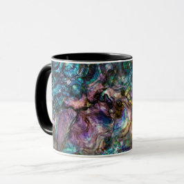 Taza Concha de Abulón Iridescente Arcoíris