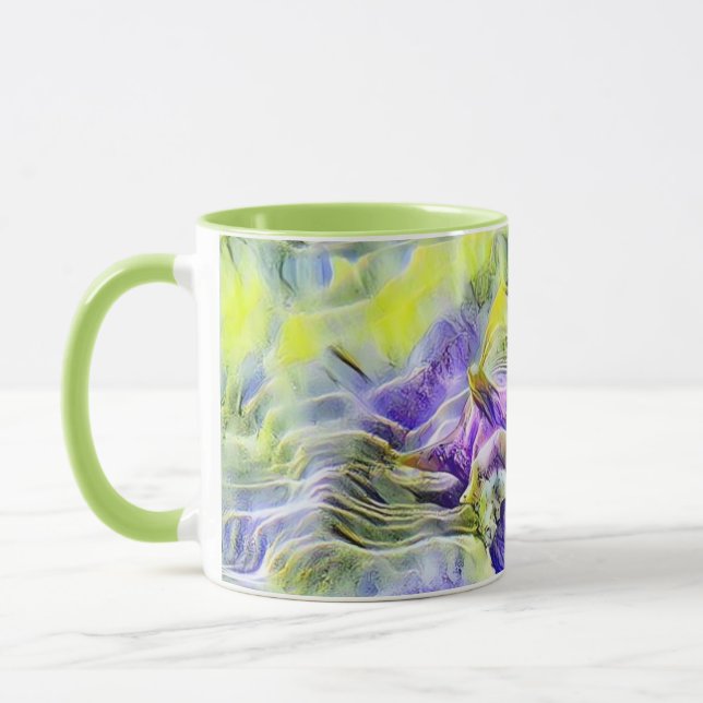 Taza Conchas marinas de color púrpura azul marino (Izquierda)