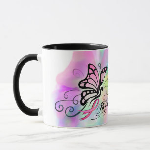 Taza conciencia del cáncer de mama, esperanza diseño de