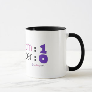 Taza Conciencia del cáncer - mi mamá: 1 cáncer: 0