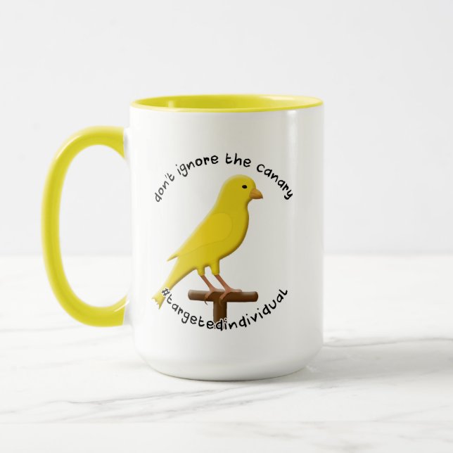 Taza Conciencia individual dirigida Mug canaria amarill (Izquierda)