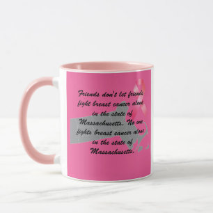 Taza Conciencia sobre el cáncer de mama en Massachusett