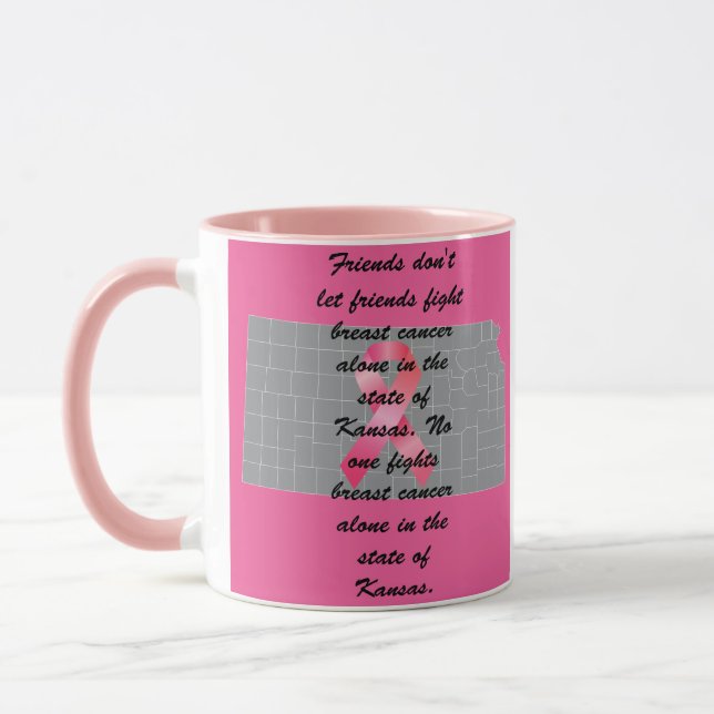 Taza Concienciación sobre el cáncer de mama en Kansas (Izquierda)
