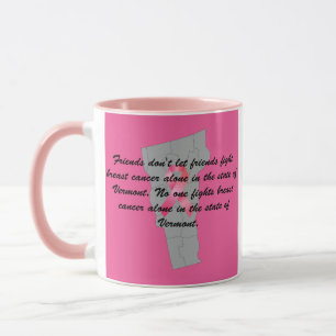 Taza Concienciación sobre el cáncer de mama en Vermont