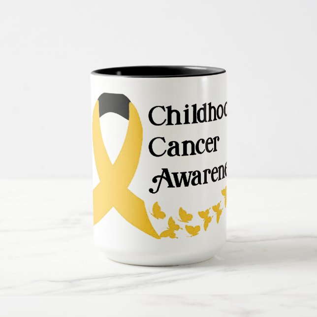 Taza Concienciación sobre el cáncer infantil (Centro)
