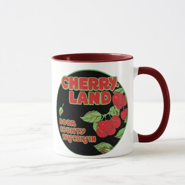 Taza Condado de Cherryland Door Wisconsin (Derecha)