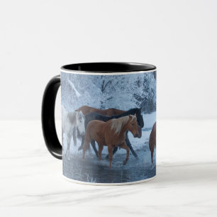 Taza Conducción de caballos en invierno