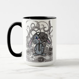 Taza Conejito Bunny Zen Doodle de Dos Tonos M