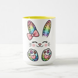 Taza Conejito de Pascua Arcoíris