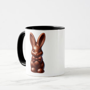 Taza Conejito de Pascua con Corbata de Chocolate Adorab