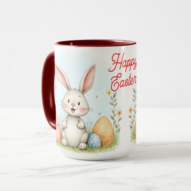 Taza Conejito de Pascua y huevos Colección de moda (Anverso izquierdo)