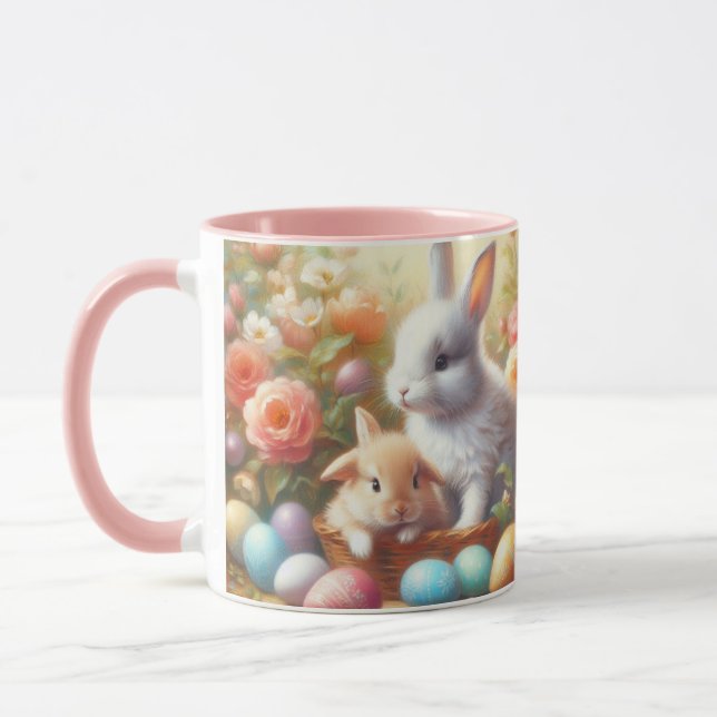 Taza Conejitos adorables de Pascua  (Izquierda)