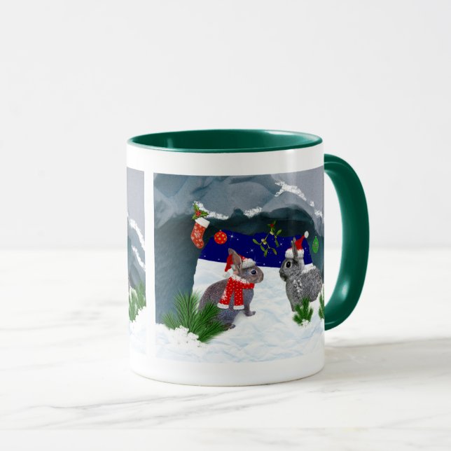 Taza Conejitos bajo el Mug Mistletoe (Anverso derecho)