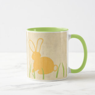Taza Conejo amarillo y hierba verde de Chariklia Zarris