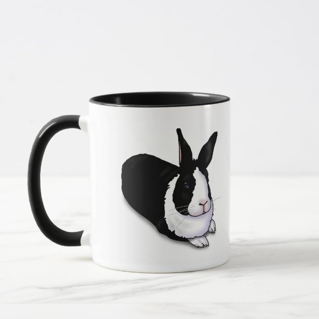 Taza Conejo blanco y negro (Izquierda)