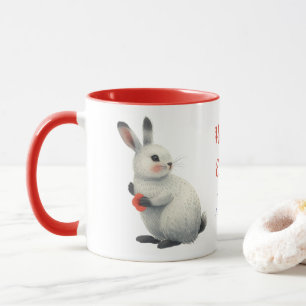Taza Conejo caprichoso de acuarela de Pascua